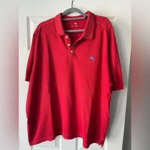 Tommy Bahama Red Polo Shirt with Embroidered Logo